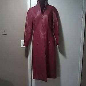 Wine Leather sz. 10 zipper dress
